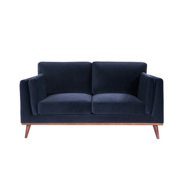 Twenty10 Mickey 2 Seat Sofa in Midnight Blue Velvet — SantoLusso®