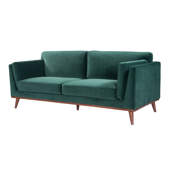 Twenty10 Mickey 3 Seat Sofa in Emerald Green Velvet — SantoLusso®