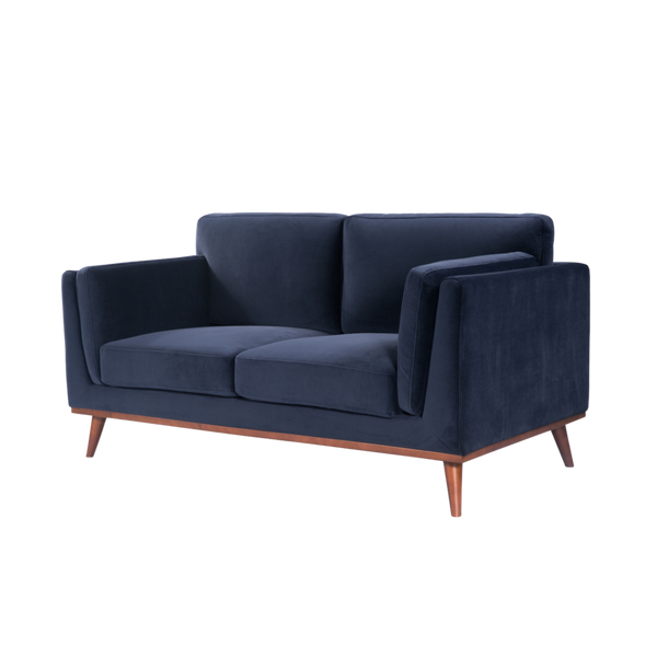 Twenty10 Mickey 2 Seat Sofa in Midnight Blue Velvet — SantoLusso®