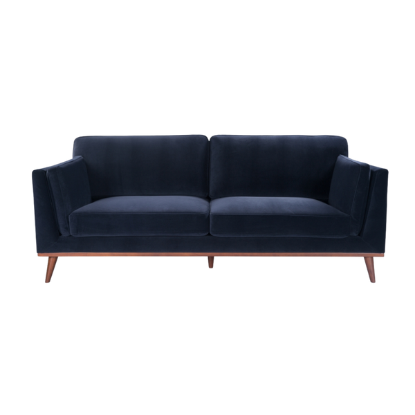 Twenty10 Mickey 3 Seat Sofa in Midnight Blue Velvet — SantoLusso®