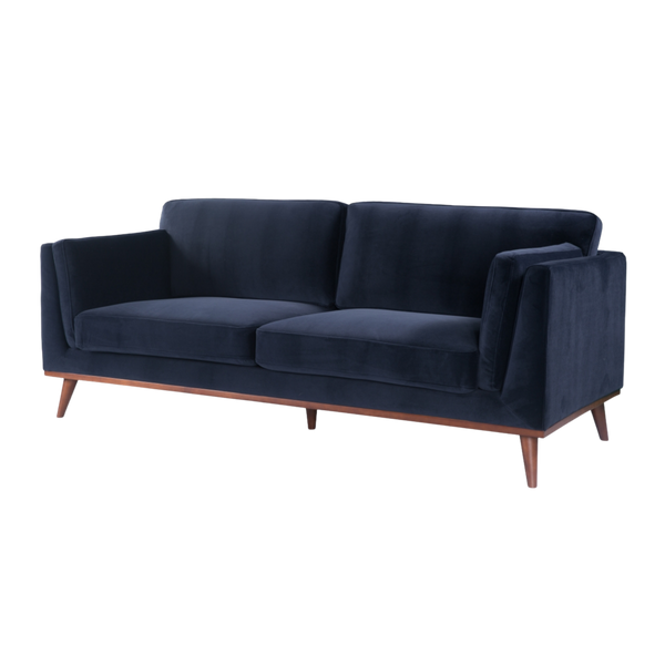 Twenty10 Mickey 3 Seat Sofa in Midnight Blue Velvet — SantoLusso®