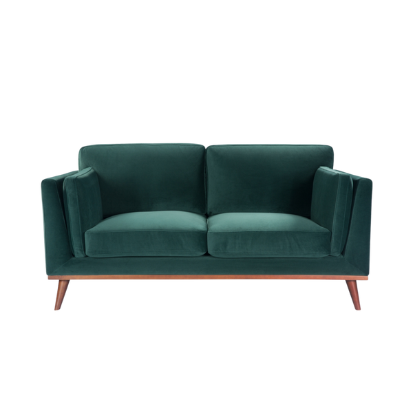 Twenty10 Mickey 2 Seat Sofa in Emerald Green Velvet — SantoLusso®