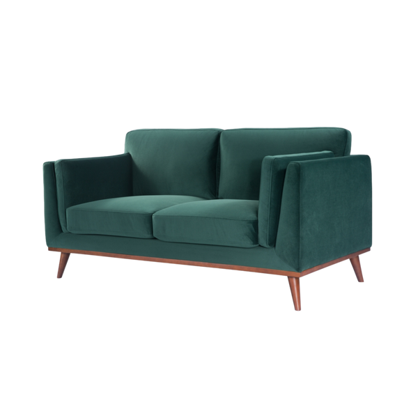 Twenty10 Mickey 2 Seat Sofa in Emerald Green Velvet — SantoLusso®