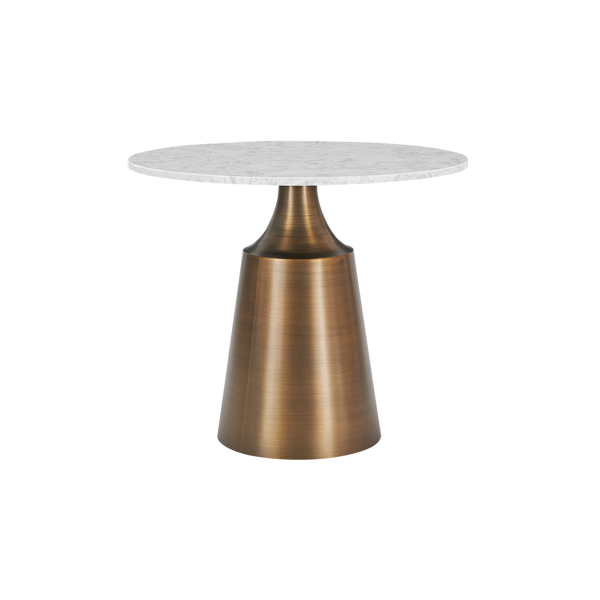 Twenty10 Olive Dining Table in Bronze & White Marble — SantoLusso®