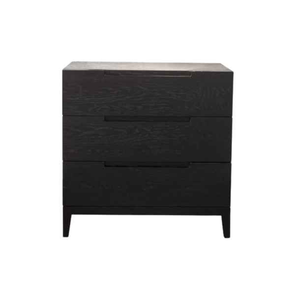 Twenty10 Orchid 3 Drawer Chest in Wenge (Black Stained Oak) — SantoLusso®