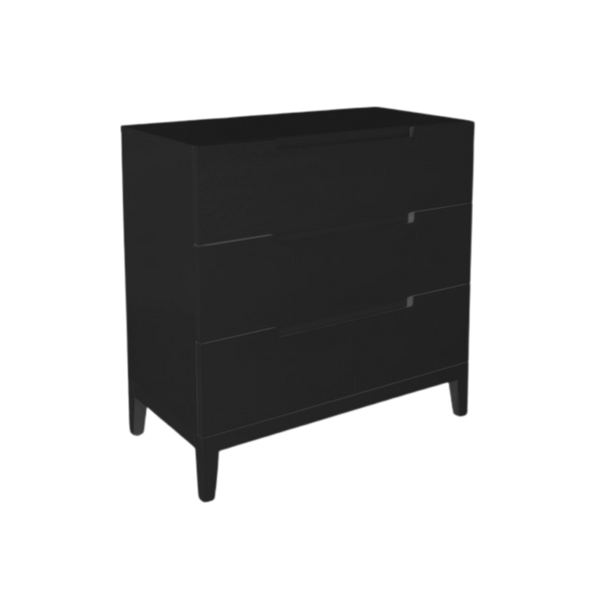 Twenty10 Orchid 3 Drawer Chest in Wenge (Black Stained Oak) — SantoLusso®