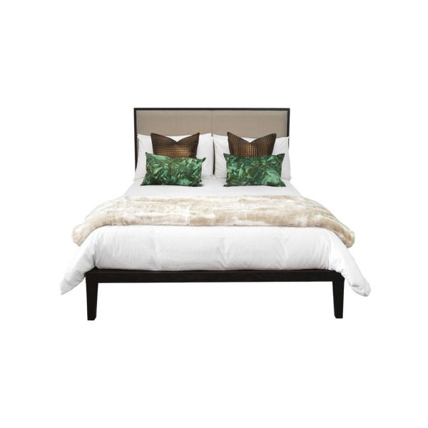 Twenty10 Orchid Beds in Wenge with Beige Fabric in Kingsize — SantoLusso®