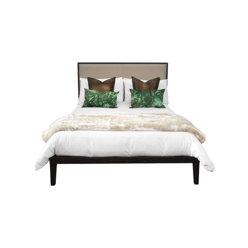 Twenty10 Orchid Beds in Wenge with Beige Fabric in Kingsize — SantoLusso®