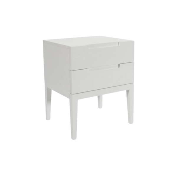 Twenty10 Orchid 2 Drawer Bedside in White — SantoLusso®