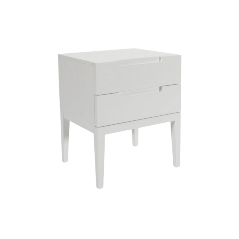 Twenty10 Orchid 2 Drawer Bedside in White — SantoLusso®