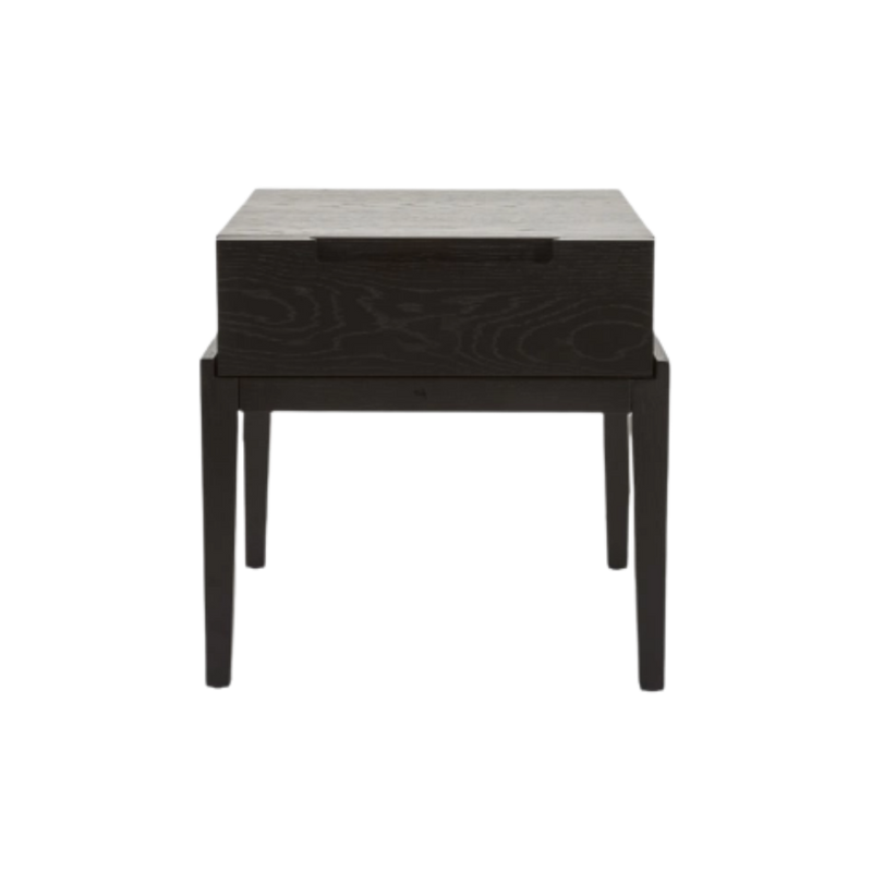 Twenty10 Orchid Bedside Single Drawer in Wenge (Black Stained Oak) — SantoLusso®