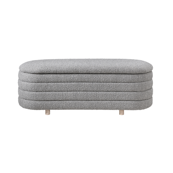 Twenty10 Ripple Ottoman in Dove Boucle — SantoLusso®