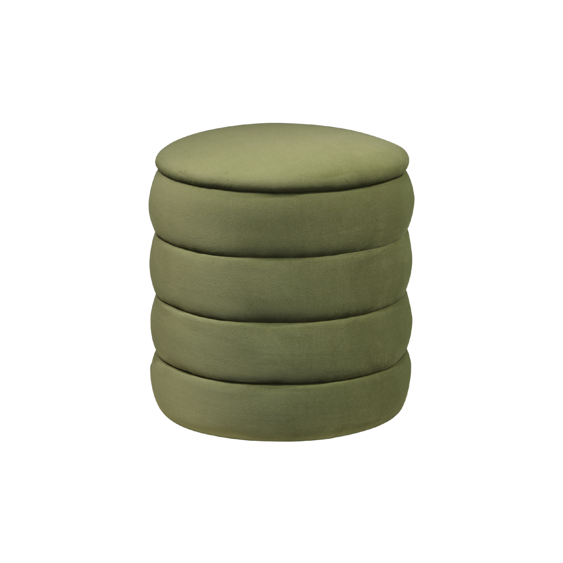 Twenty10 Ripple Round Stool in Olive Green — SantoLusso®