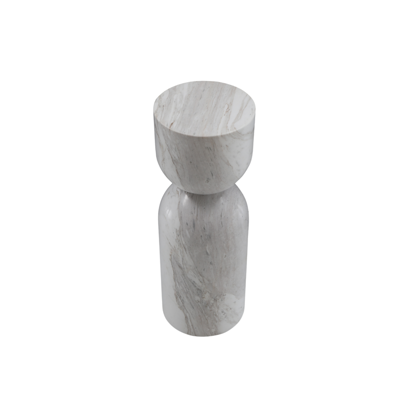 Twenty10 Salt Lamp Table in White Marble — SantoLusso®