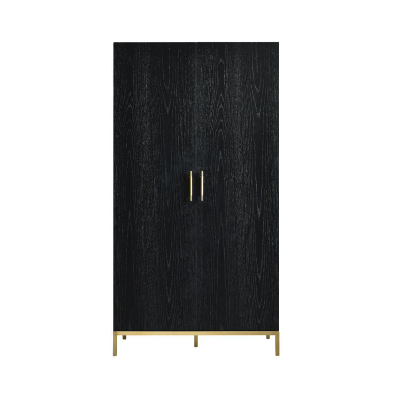 Twenty10 Tulip Wardrobe in Wenge (Black Stained Oak) — SantoLusso®