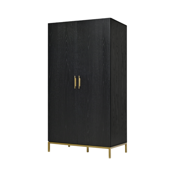 Twenty10 Tulip Wardrobe in Wenge (Black Stained Oak) — SantoLusso®