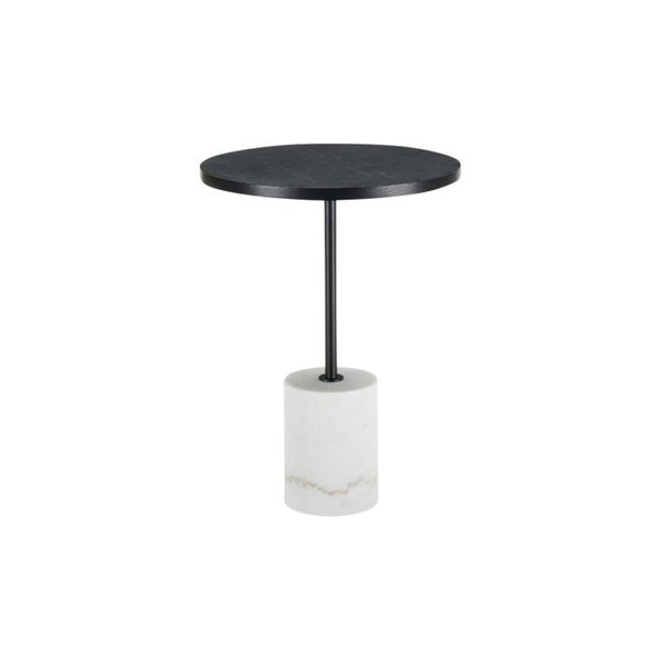 Twenty10 Basil Lamp Table in Black & White Marble - SantoLusso