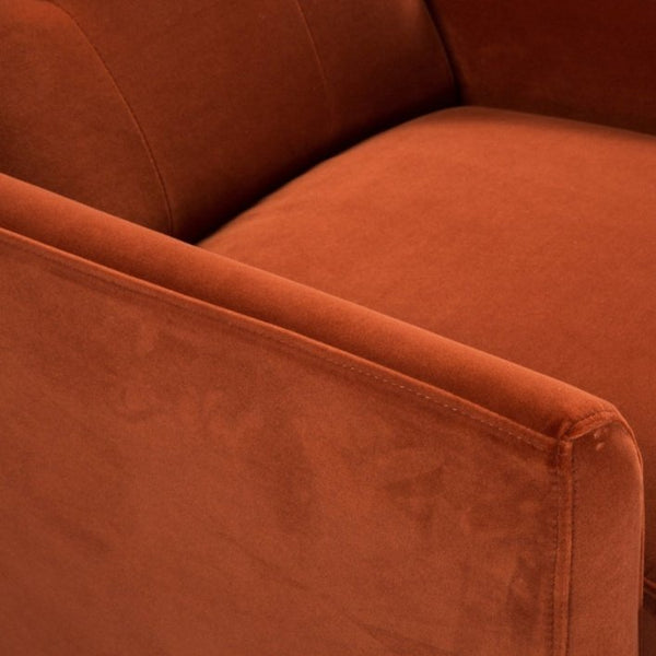 Twenty10 Betty Occasional Chair in Terracotta Velvet - SantoLusso