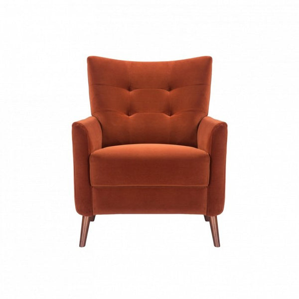 Twenty10 Betty Occasional Chair in Terracotta Velvet - SantoLusso