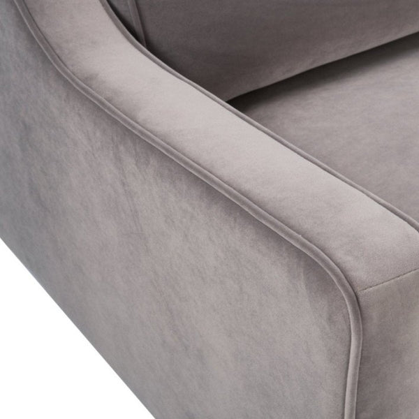 Twenty10 Daffy 2 Seat Sofa in Stone Grey Velvet - SantoLusso