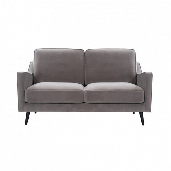 Twenty10 Daffy 2 Seat Sofa in Stone Grey Velvet - SantoLusso