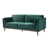 Twenty10 Mickey 3 Seat Sofa in Emerald Green Velvet - SantoLusso