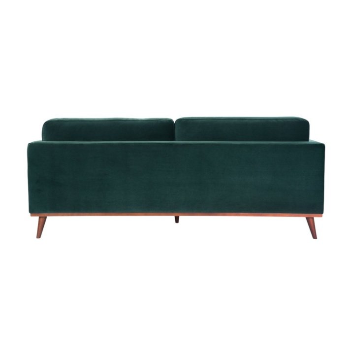 Twenty10 Mickey 3 Seat Sofa in Emerald Green Velvet - SantoLusso