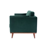 Twenty10 Mickey 3 Seat Sofa in Emerald Green Velvet - SantoLusso