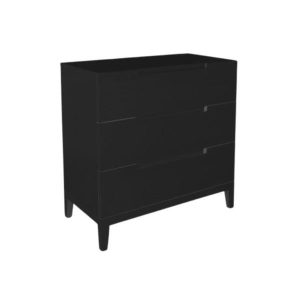 Twenty10 Orchid 3 Drawer Chest in Wenge (Black Stained Oak) - SantoLusso