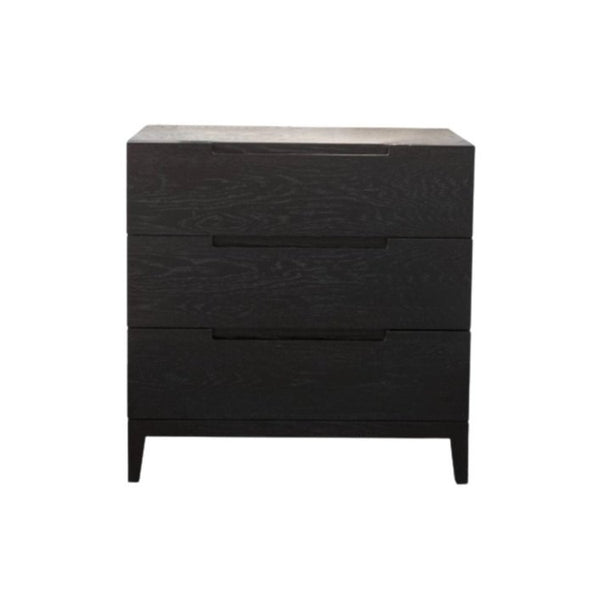 Twenty10 Orchid 3 Drawer Chest in Wenge (Black Stained Oak) - SantoLusso
