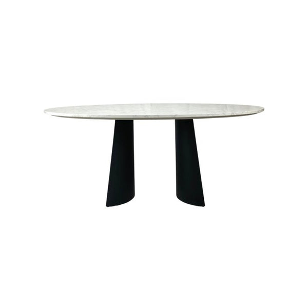 Twenty10 Rosemary Oval Dining Table in Black & White Marble - SantoLusso