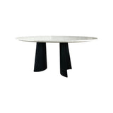 Twenty10 Rosemary Oval Dining Table in Black & White Marble - SantoLusso