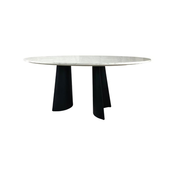 Twenty10 Rosemary Oval Dining Table in Black & White Marble - SantoLusso