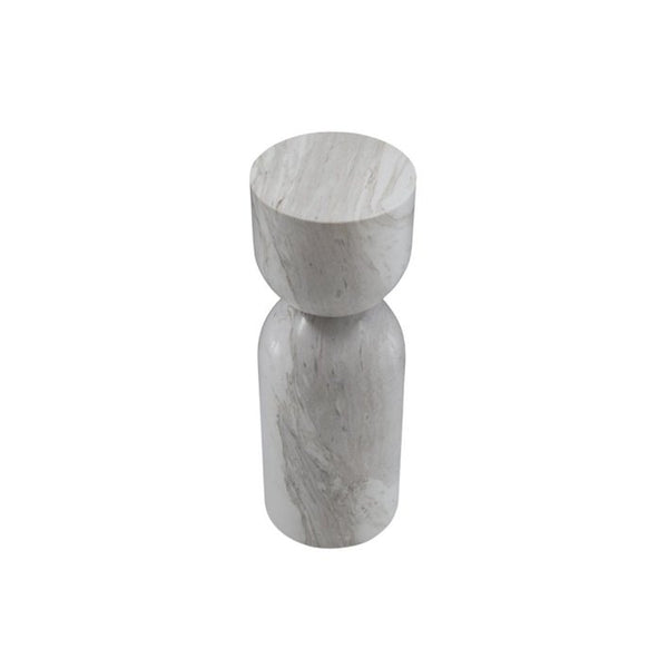 Twenty10 Salt Lamp Table in White Marble - SantoLusso