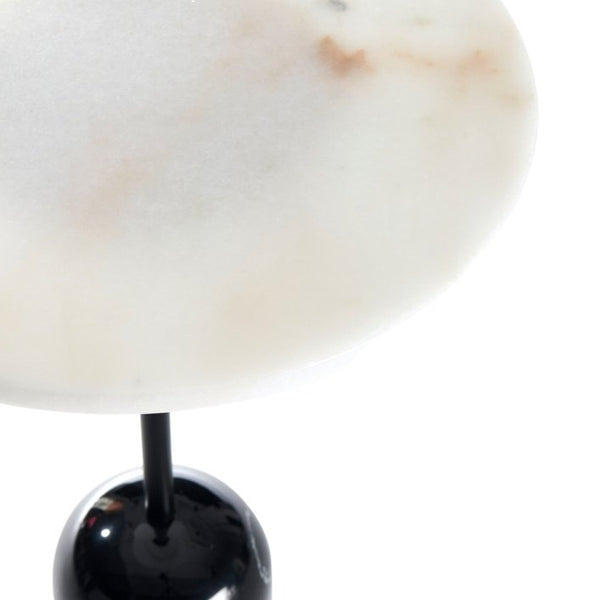 Twenty10 Thyme Lamp Table in Black Marble & White Marble - SantoLusso