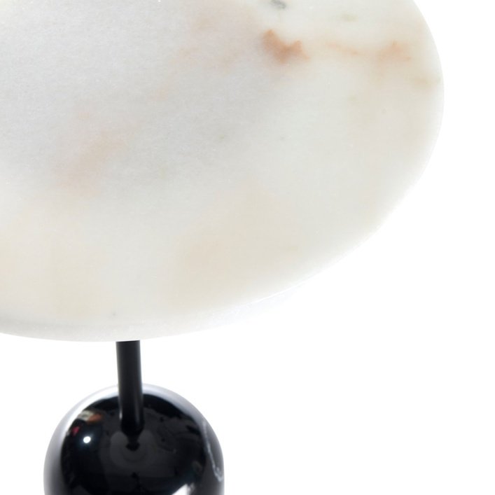 Twenty10 Thyme Lamp Table in Black Marble & White Marble - SantoLusso