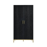 Twenty10 Tulip Wardrobe in Wenge (Black Stained Oak) - SantoLusso