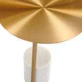 Twenty10 Violet Lamp Table in Gold & White Marble - SantoLusso