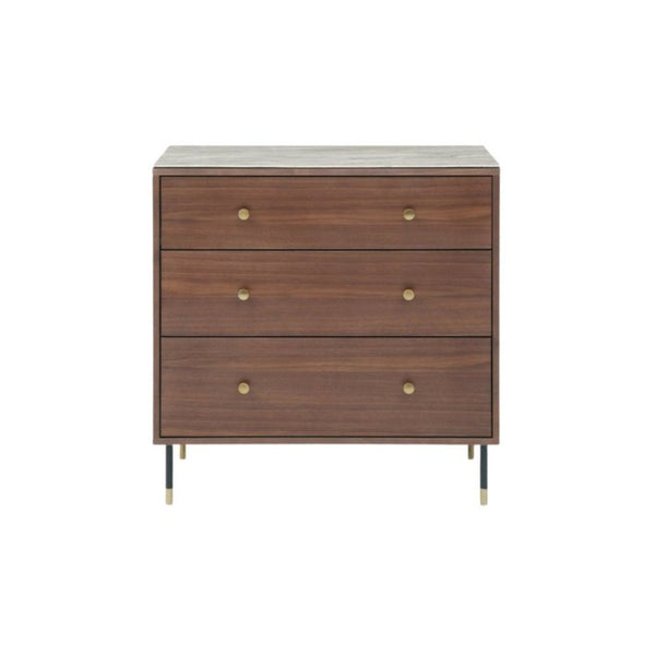 Twenty10 Willow 3 Drawer Chest in Walnut - SantoLusso