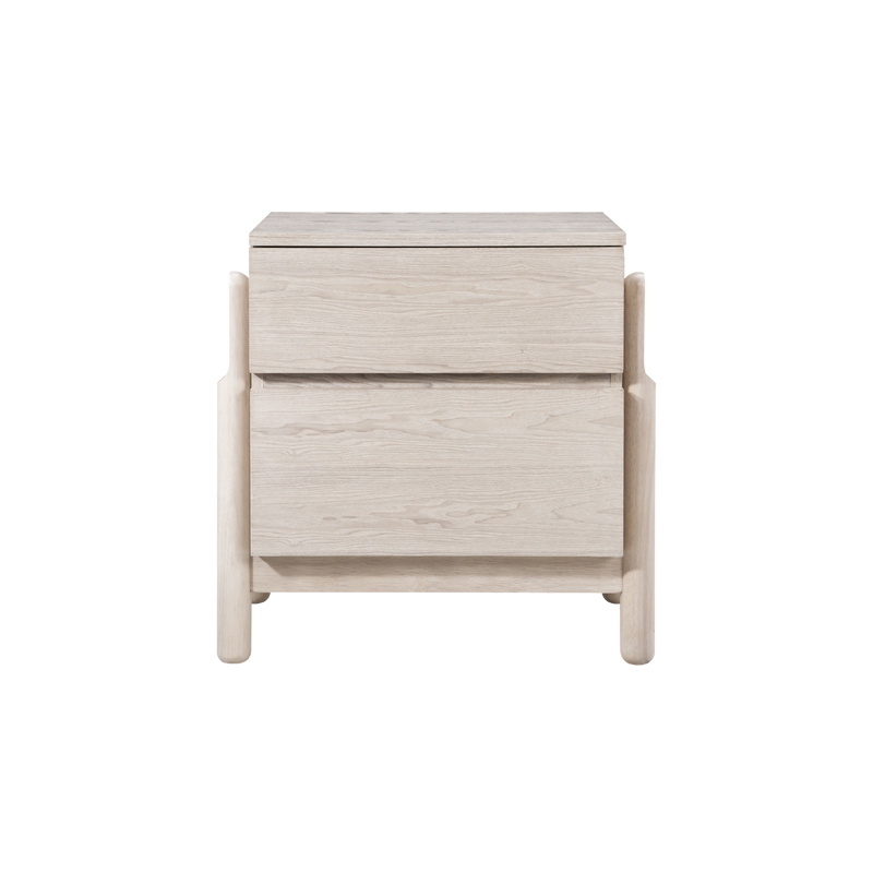 Twenty10 Whisper 2 Drawer Bedside in Oak White Wash — SantoLusso®