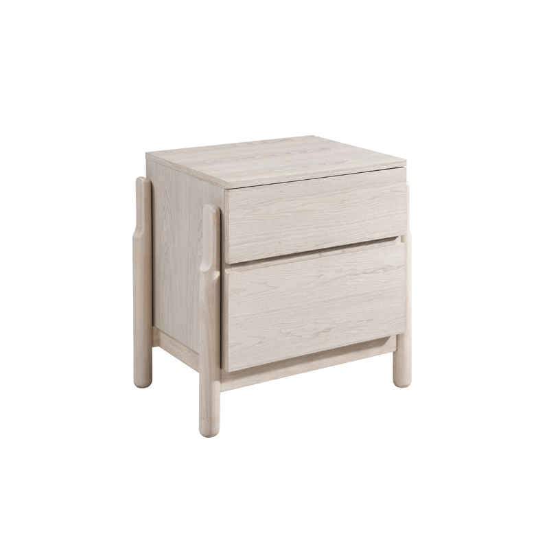 Twenty10 Whisper 2 Drawer Bedside in Oak White Wash — SantoLusso®