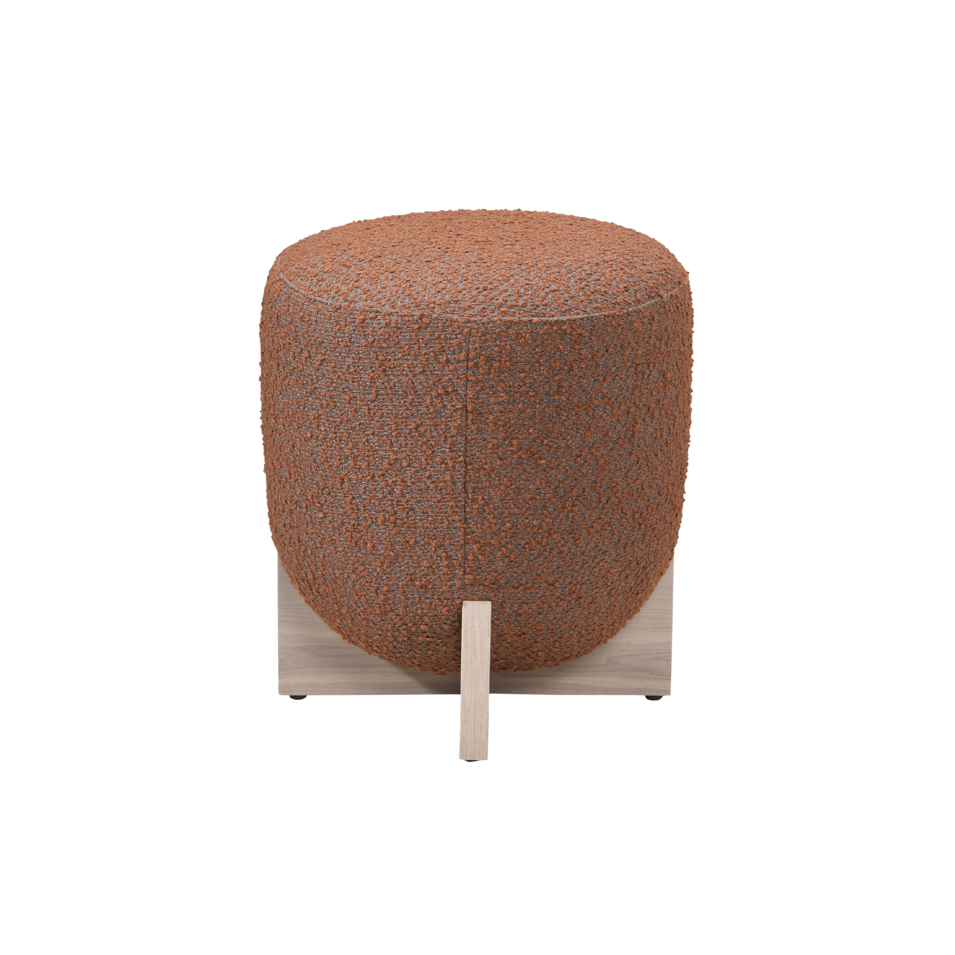 Twenty10 Whisper Round Stool in Burnt Orange and White Wash — SantoLusso®