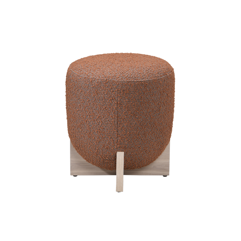 Twenty10 Whisper Round Stool in Burnt Orange and White Wash — SantoLusso®