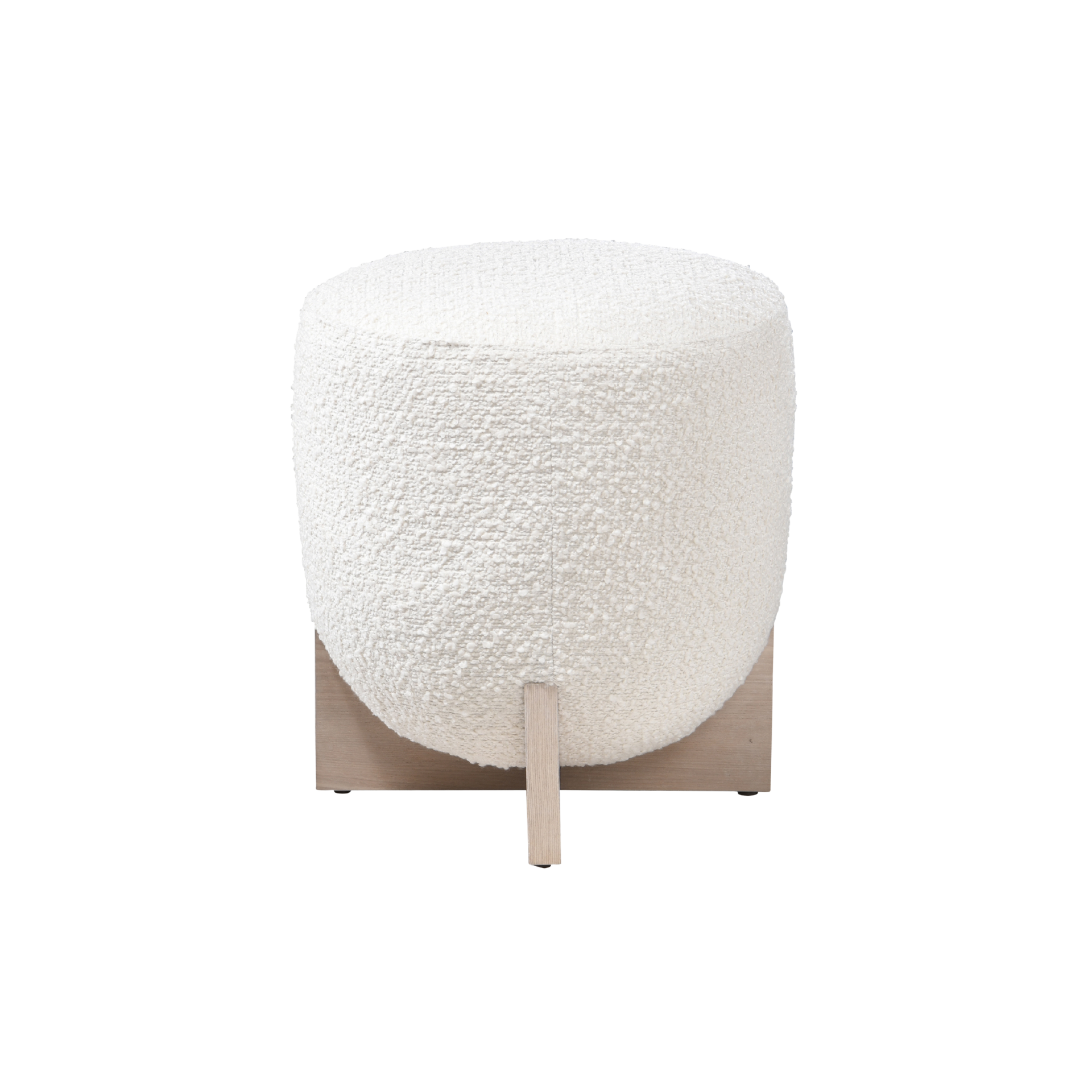 Twenty10 Twenty10 Whisper Round Stool in Ivory and White Wash — SantoLusso®