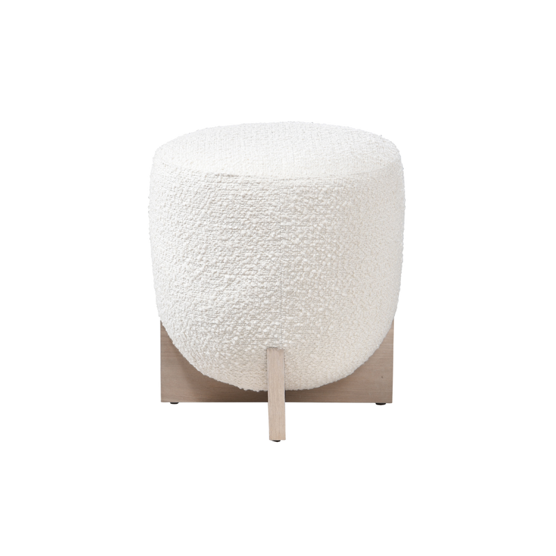 Twenty10 Whisper Round Stool in Ivory and White Wash — SantoLusso®